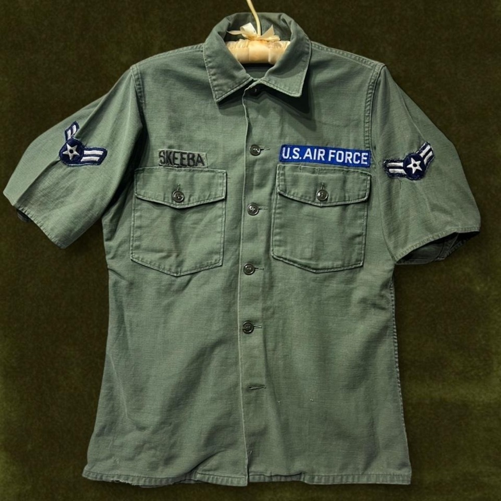 VTG 1965 US Air Force OG-107 Sateen Utility Shirt Fits Modern S